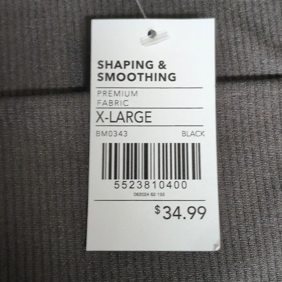 NEW Buckle BLACK Shaping & Smoothing Black Ribbed Crop Top Sz XL NWT Contour - Picture 7 of 7